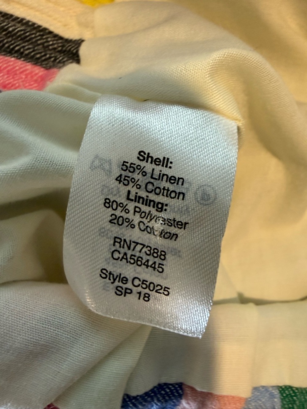 J. CREW FACTORY Linen Blend Rainbow Stripe Skirt Smocked Elastic Waist Pockets 8 - Picture 12 of 12